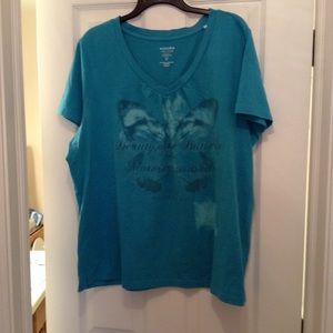 Sonoma short sleeve aqua blue top